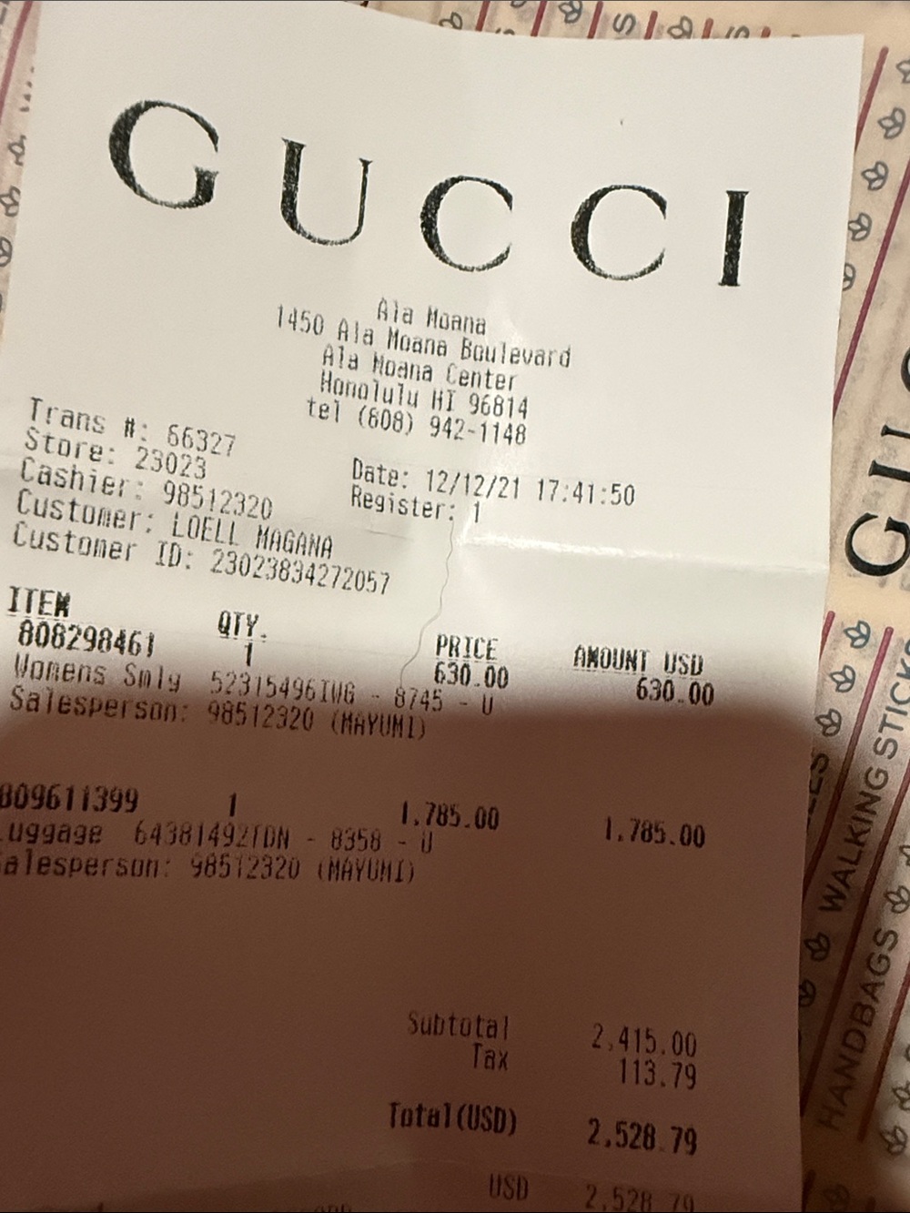 Gucci GG Supreme Continental Wallet with Green/Red Web and Brown Trim - Picture 6 of 7